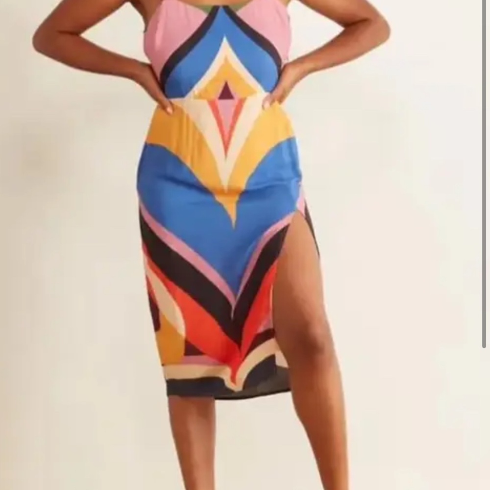 Size small Farm Rio Midi Slip Dress